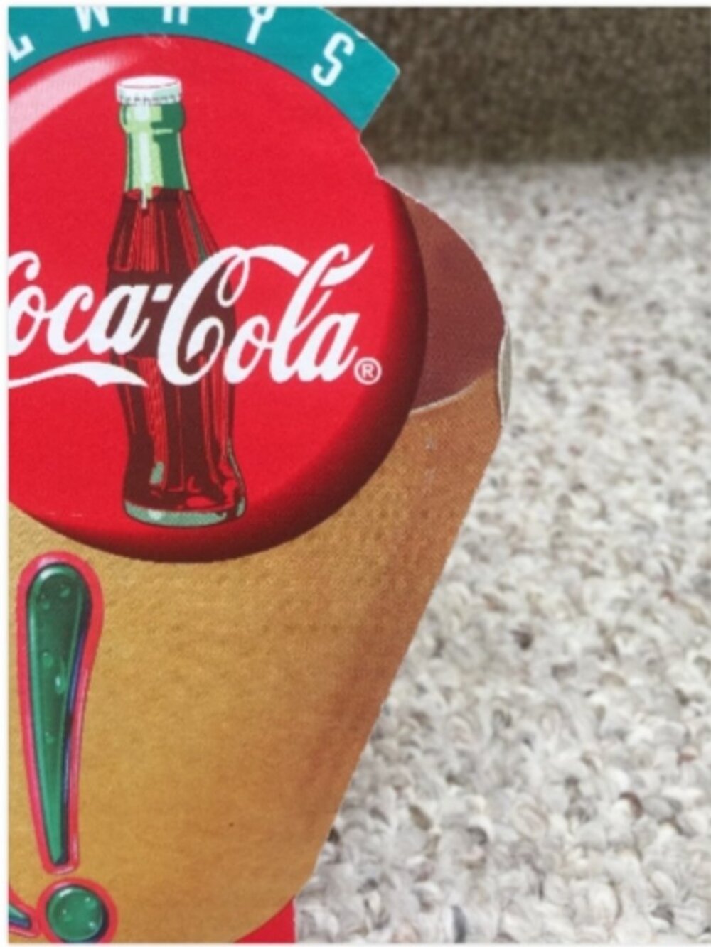 Coca Cola Sundblom Santa Mug Retail Sign-1996-Here Comes Santaaaaah! Combo Meal - Picture 11 of 12